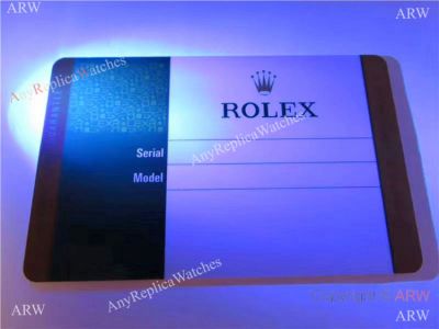 Unfilled Rolex Green Plastic Cards - Warranty UV Card(Customizable)